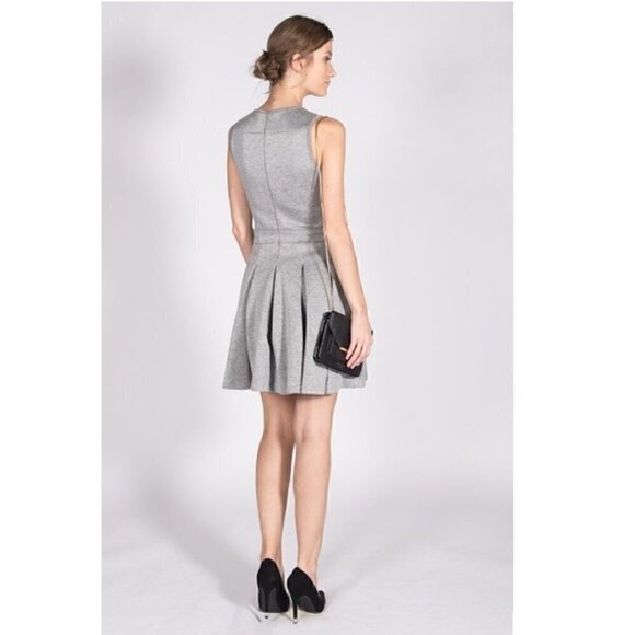 Comptoir des Cotonniers Dress XS Jersey Pleated Gray Neoprene - Picture 8 of 8